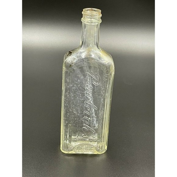 VINTAGE RAWLEIGH'S TRADEMARK MEDICINE BOTTLE Clear Machine Screw Top - Picture 1 of 4